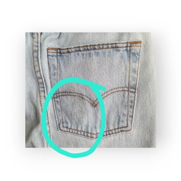 Upcycled Vintage Levi's Patch Straight Leg Jeans XS - Picture 14 of 16